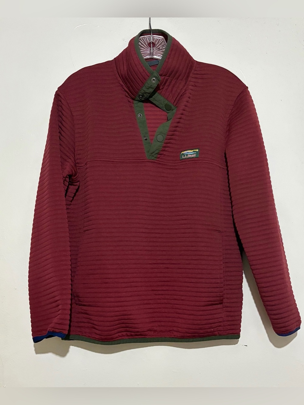 L.L.Bean Quilted Snap Pullover Womens Size Small